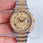 Mens Rolex Datejust Two Tone Diamond Watch - Replica Rolex Datejust 36 Gold Dial For Sale (1)_th.jpg